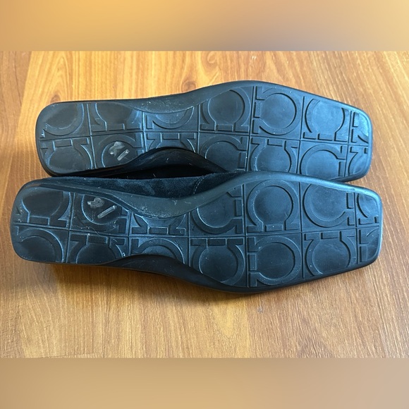 Salvatore Ferragamo Sport Laced Suede Leather Loafer, Black, US 81/2 - Picture 9 of 10